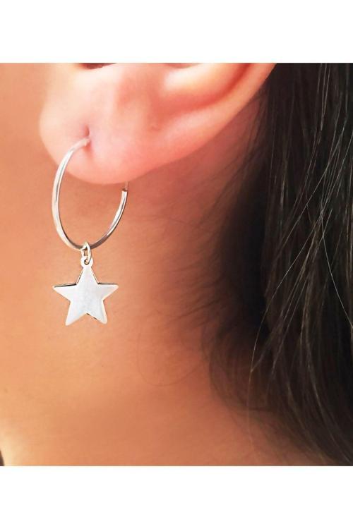 925 Ayar Gümüş Yıldız Küpe