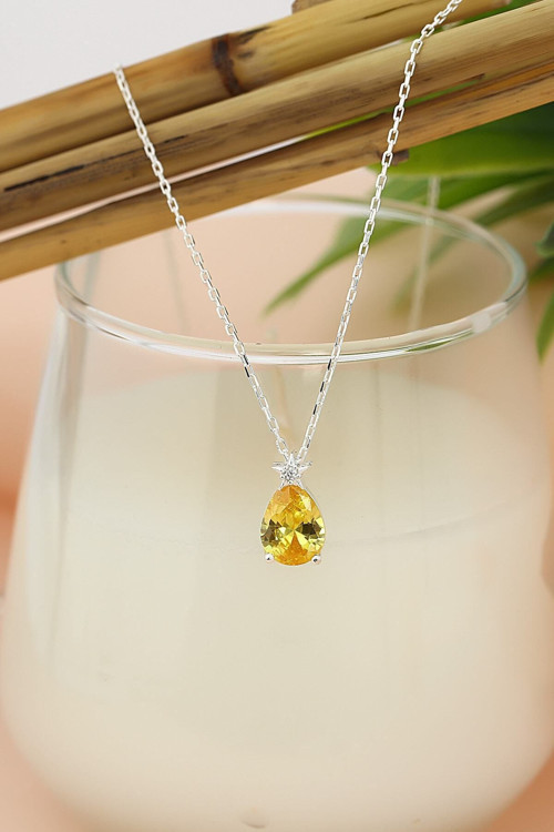 Azuris 925K Gümüş Citrine Gece Yıldızı Kolye