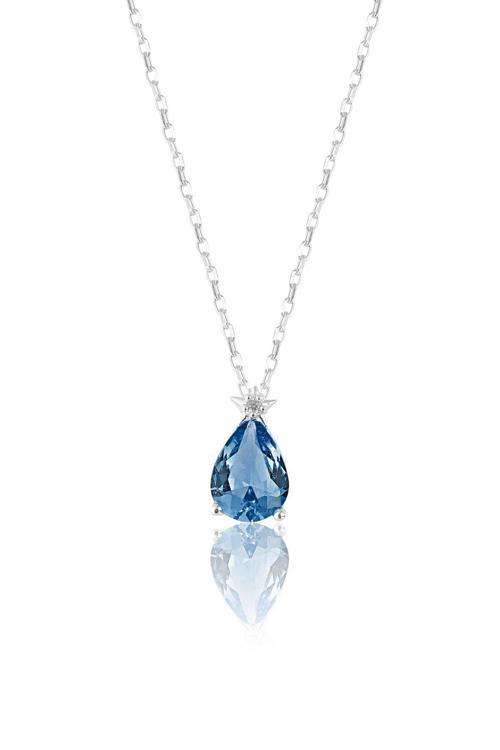 Azuris 925K Gümüş London Blue Gece Yıldızı Kolye