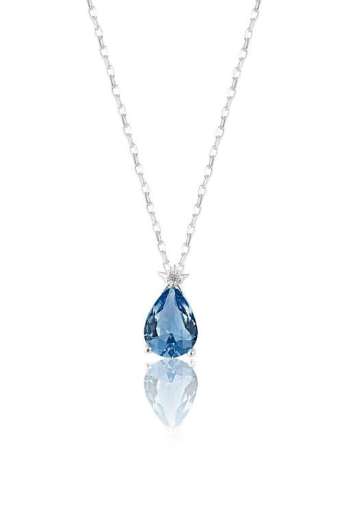 Azuris 925K Gümüş London Blue Gece Yıldızı Kolye