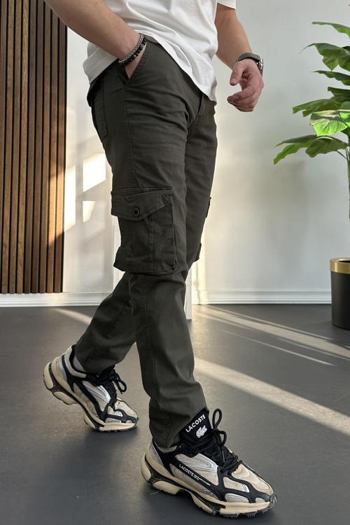 Erkek Regular Kargo Cepli Pantolon Yeşil Edw232