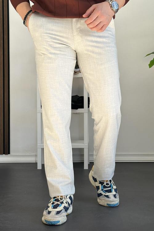 Erkek Pamuklu Kumaş Regular Pantolon Gri Edw226