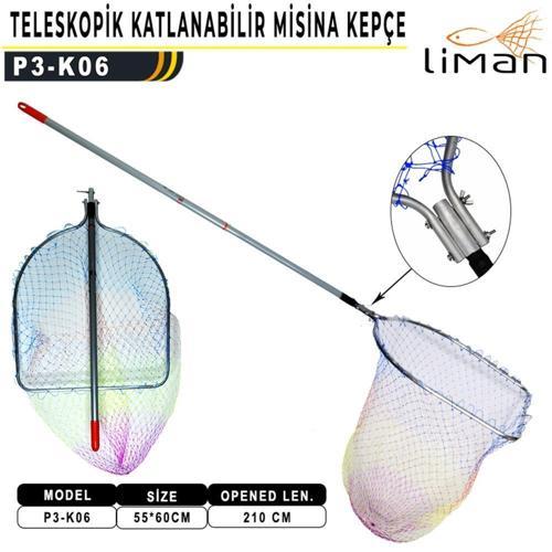 Teleskopik Katlanır Kepçe 50x60x210cm (Renkli Misina) K-06