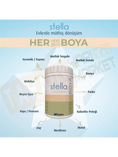 Stella Su Bazlı Saf Akrilik Boya Paris Gri 1 LT