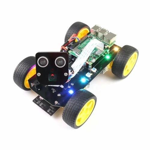 Raspberry Pi 4 B 3 B+ B A+ için Freenove 4WD Akıllı Araç Kiti Ordinary Wheels