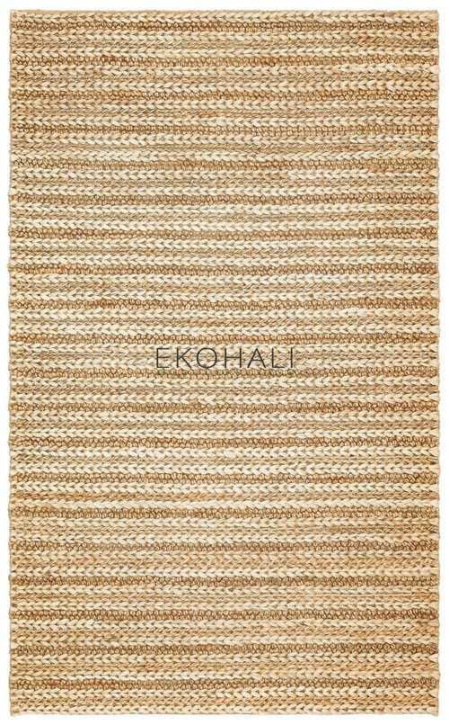 Netra Koleksiyonu Jüt ile üretilen el dokuma sisal kilim 1152 Natural XW