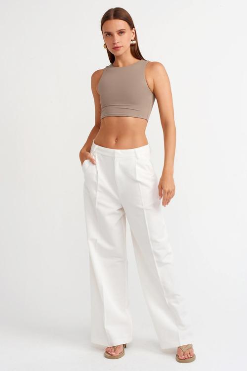 20902 Poliamid Crop Top Vizon