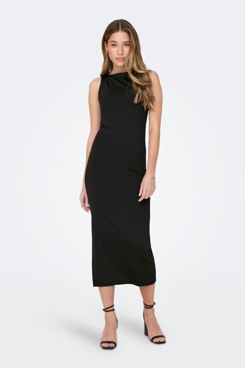 ONLEA S/L LONG SLIT DRESS JRS SİYAH