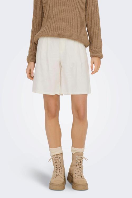 ONLCARO HW WIDE LINEN BL SHORTS CC TLR ekru
