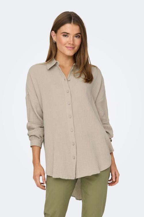 ONLTHYRA OVERSIZED SHIRT NOOS WVN KREM