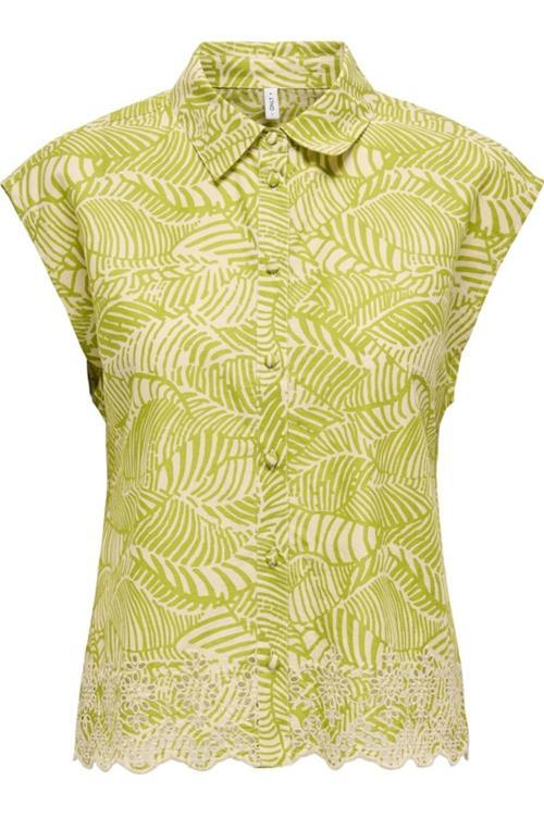 ONLLOU LIFE EMB S/S SHIRT PTM AÇIK YEŞİL