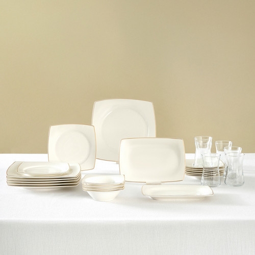 Elegance Bone Jamie 26 Parça 6 Kişilik Kahvaltı Takımı