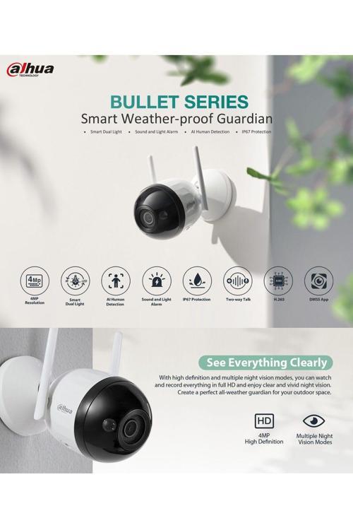 F4C-Pv Bullet 4 Mp Wi-Fi Güvenlik Kamerası