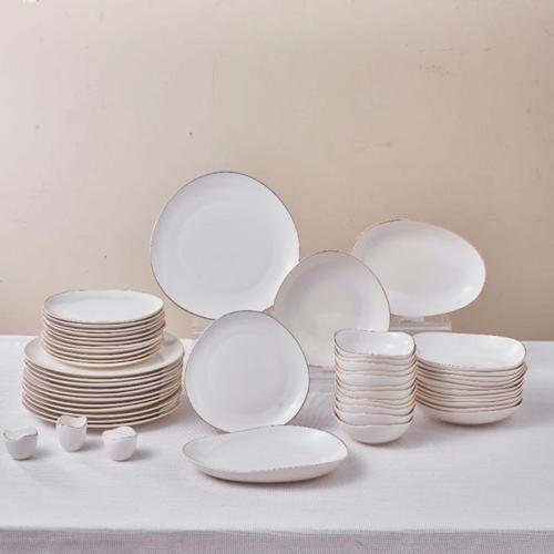 Stream Bone Middle 53 Parça 12 Kişilik Yemek Takımı Gold