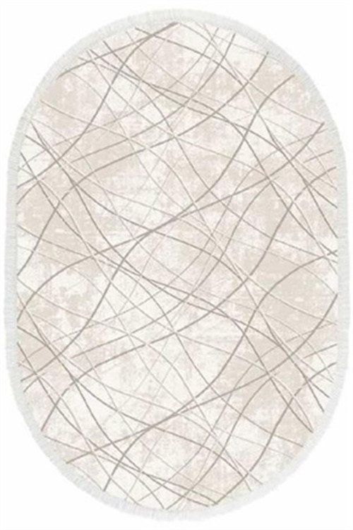 İpek Oval Halı Sardes Koleksiyonu 6111 Krem