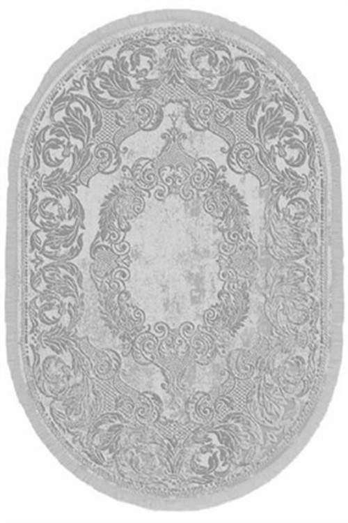 İpek Oval Halı Sardes Koleksiyonu 6201 Gri