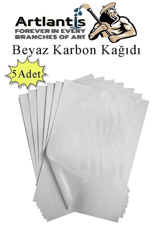 Beyaz Karbon Kağıdı A4 5 Adet 21x29,7 cm Kopya Kağıdı Transfer Kağıdı Renkli Karbon Kağıdı