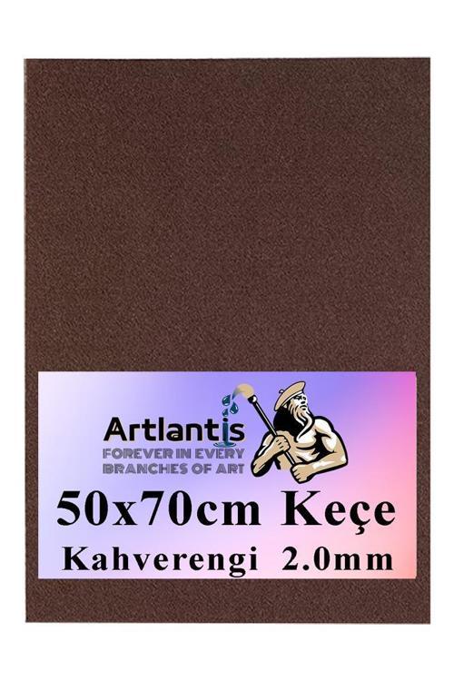 Kahverengi Keçe 50x70 cm 2.0 mm 1 Adet Renkli Hobi Keçesi Elişi Keçesi Anasınıfı Kreş Okul Öncesi