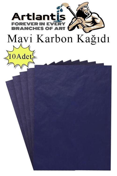 Mavi Karbon Kağıdı A4 10 Adet 21x29,7 cm Kopya Kağıdı Transfer Kağıdı Renkli Karbon Kağıdı