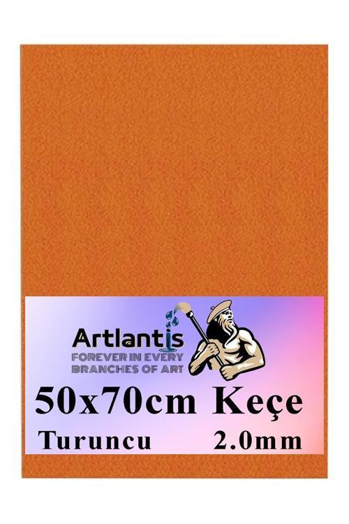 Turuncu Keçe 50x70 cm 2.0 mm 1 Adet Renkli Hobi Keçesi Elişi Keçesi Anasınıfı Kreş Okul Öncesi