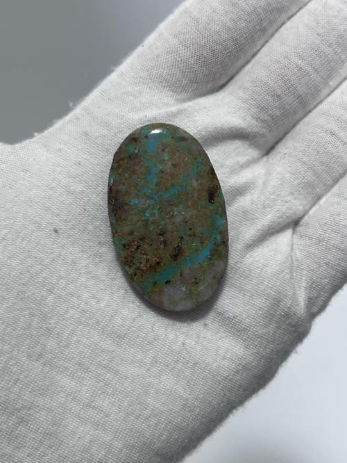 Okyanus Temalı Doğal Kabaşon Firuze Taşı 80,6 Karat - Turkuaz Taşı 16,15 Gram