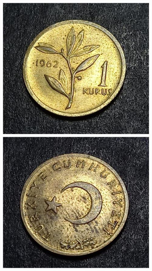 Escoines Koleksiyon 3996367e36d01f0d00 ÇİL 1Kuruş 1962 eski madeni para