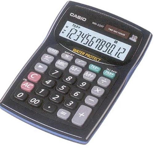 WM-220MS-BU 12 Hane Mavi Suya-Toza Dayanıklı Masa Üstü Hesap Makinesi
