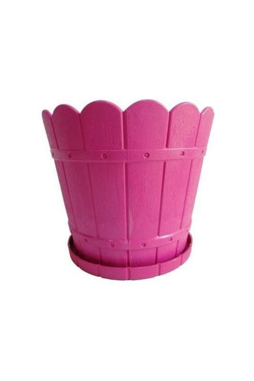 Lider Büyük Saksı Yuvarlak (Pembe)