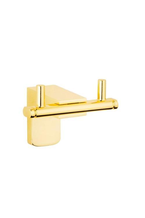 Premium Ikili Askı Banyo Askılığı Bornozluk Paslanmaz Altın
