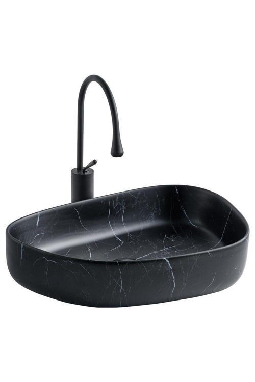 Tezgahüstü Lavabo (Siyah Mermer) E-2107Sm