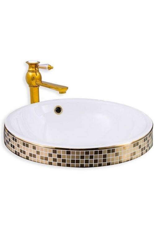 Eva Banyo E-3053A Tezgah Üstü Porselen Lavabo