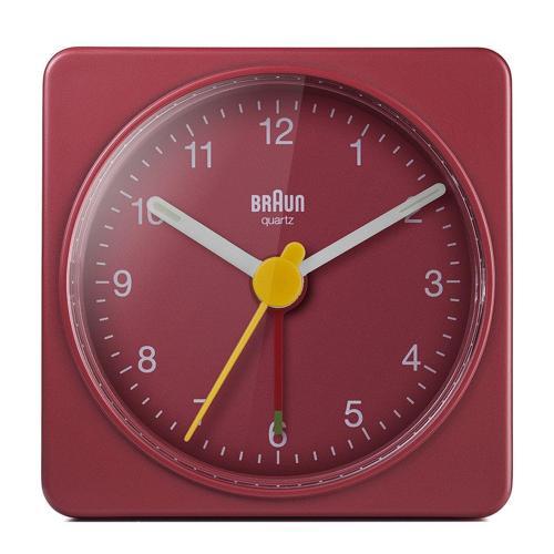 BC02R Kırmızı Klasik Seyahat Analog Alarmlı Masa Saati