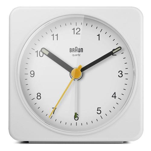 BC03W Beyaz Klasik Seyahat Analog Alarmlı Masa Saati