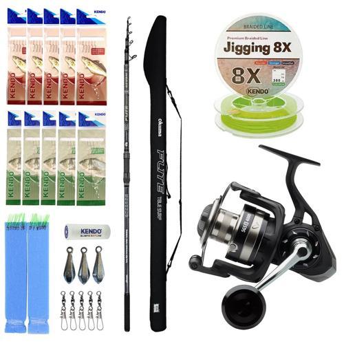 YekOutdoor Profesyonel Yemli Olta Seti Okuma Flite Tele Surf 420cm 100-200gr 5 Parça Olta Kamışı&Savage Gear SGS8 8000 F