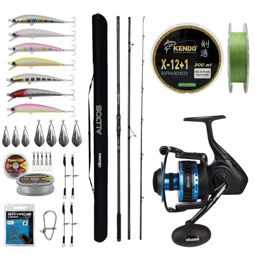 YekOutdoor Yüksek Performans Okuma Olta Seti Okuma Alijos Surf 435 cm 100+250 gr 3 Parça&Okuma Azores ZXP-8000 6+1 bb Ol