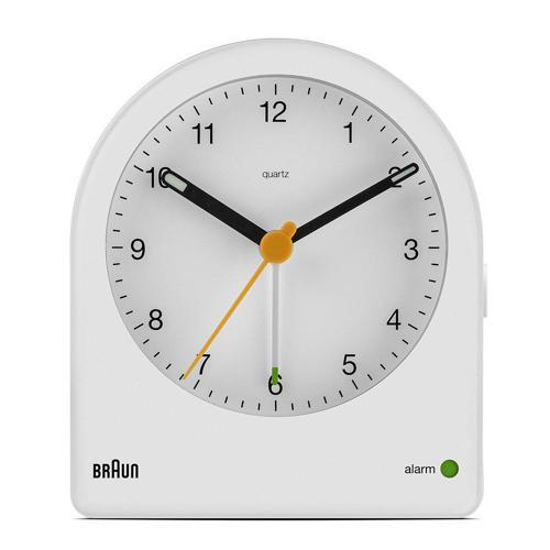 BC22W Beyaz Klasik Analog Alarmlı Masa Saati