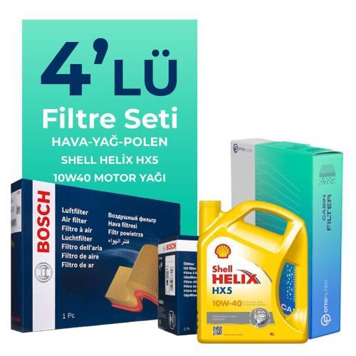 Fiat Palio 1.6 Benzinli Filtre Bakım Seti Shell Motor Yağlı (1998-2006) 4 Lü