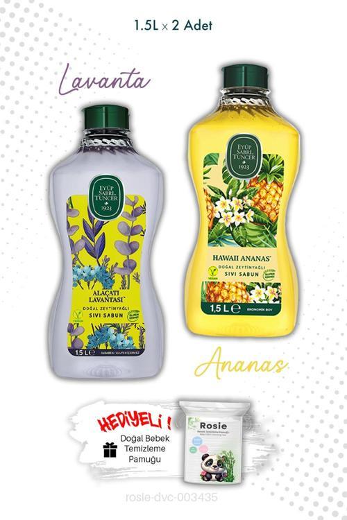 Sıvı Sabun Hawaii Ananas ve Alaçatı Lavantası 1.5L ve ROSIE
