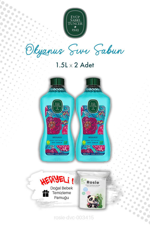 Okyanus 1.5L Sıvı Sabun X2 ve ROSIE