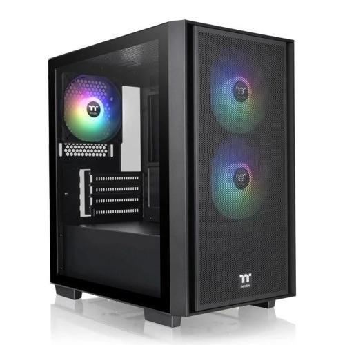Versa H18 Temperli Cam Spcc Micro ATX Oyun Bilgisayarı Kasası H16 Black