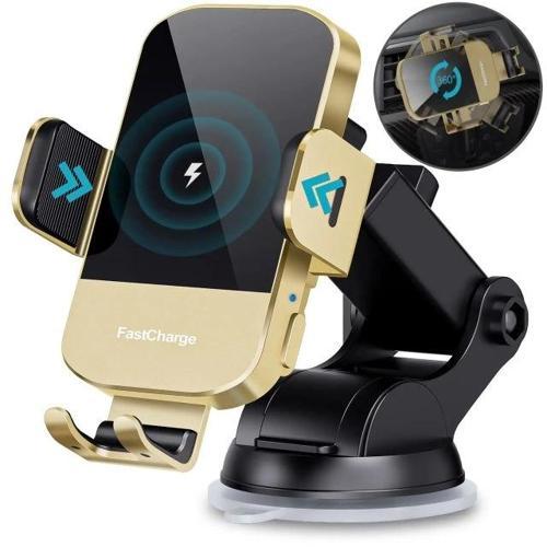 Kablosuz Araç Şarj Cihazı Upgraded Wireless Car Charger-Golden