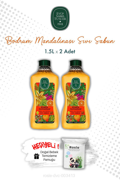 Bodrum Mandalinası 1.5L Sıvı Sabun X2 ve ROSIE