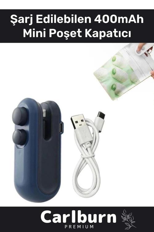 Özel Üretim Isınmaya Gerek Duymayan Kapama Kesme İşlevli 400mAh Şarj Edilebilir Mini Poşet Kapatıcı