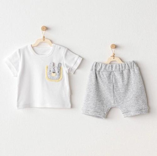 Ac25812 Little King 2'li Bebe Takım Grey