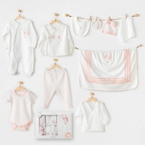 Ac25551 Newborn Set Pınk Baloons 10'lu Hastane Çıkışı Ekru