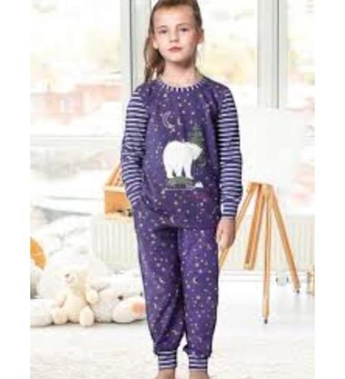 Kız Çocuk Pijama Takımı lacivert