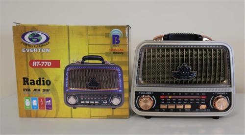 Rt-770  Bluetooth Fm-Usb-Tf-Aux  Şarjlı Nostaljik Radyo