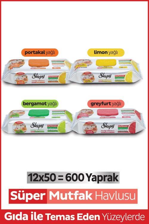 Easy Clean Süper Mutfak Havlusu Karma Paket 12x50 (600 Yaprak)