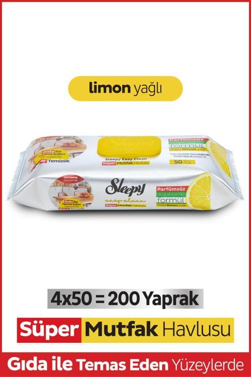 Easy Clean Süper Mutfak Havlusu Limon Yağlı 4x50 (200 Yaprak)