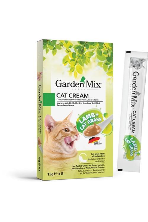 Kedi Kreması Kuzu Etli ve Kedi Otlu Kedi Ödülü (5 x 15 Gr)